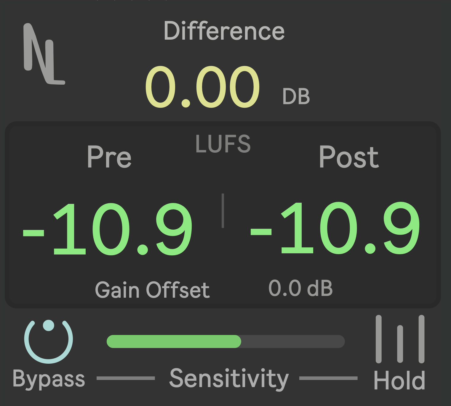 Volume Buddy gain-matching interface for automatic LUFS-based A/B volume comparison.